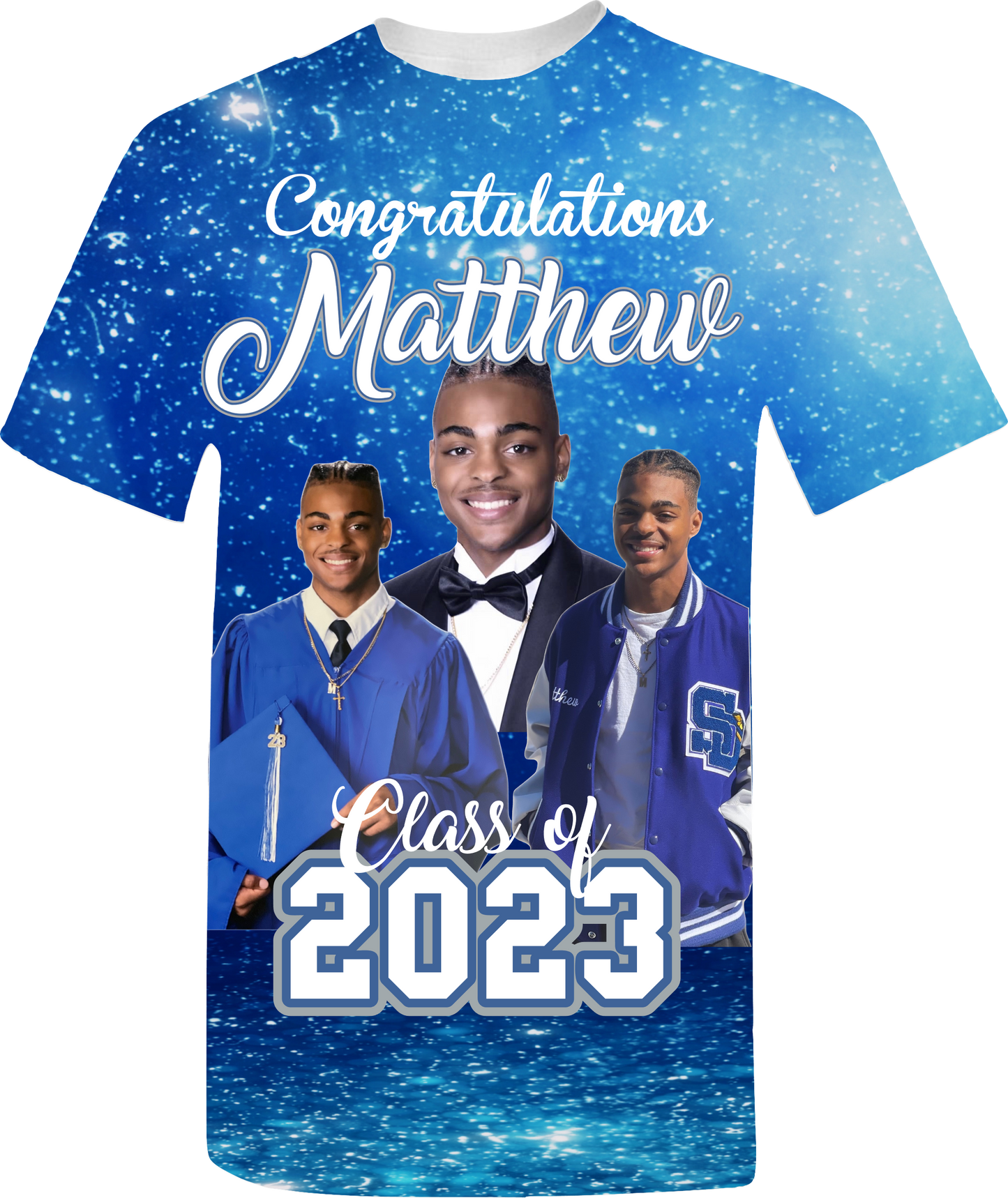 Custom 3D Sublimated Graduation Shirt