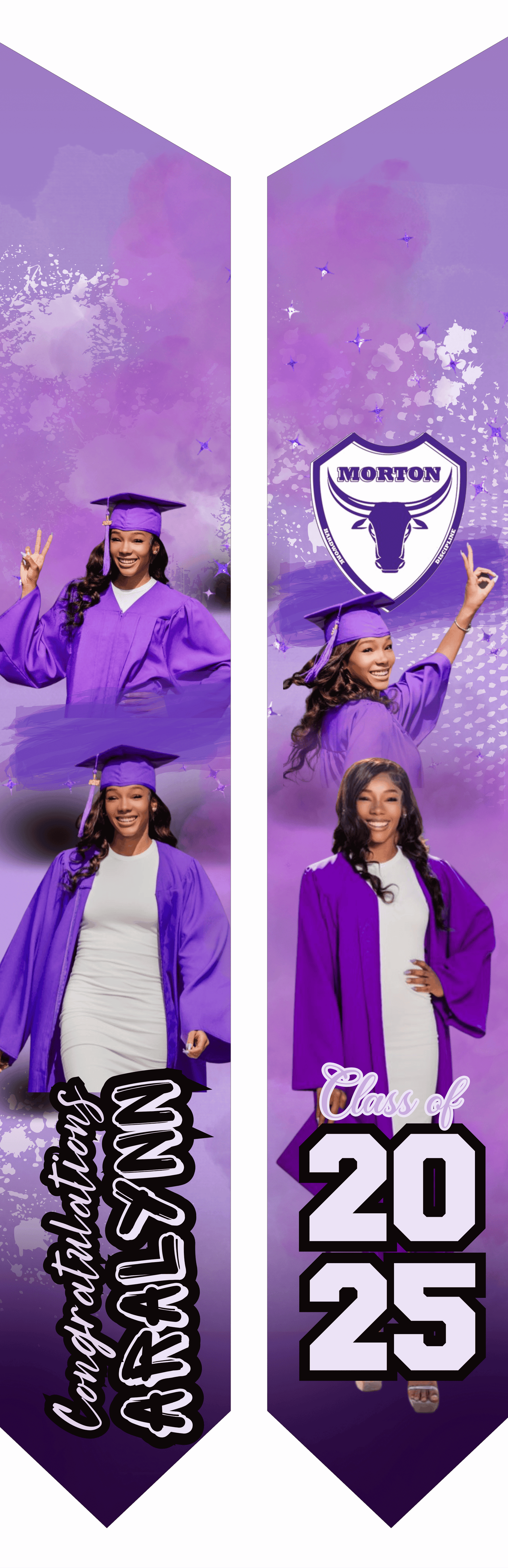 Custom 3D Sublimated Graduation Stole