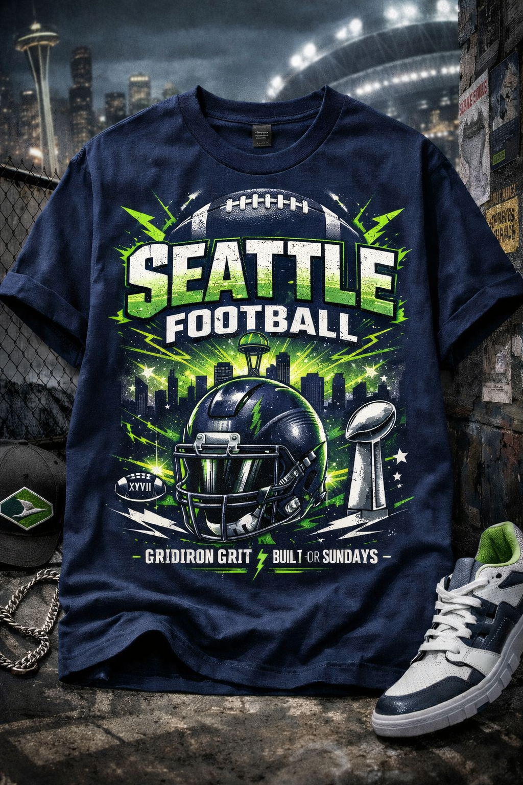Custom City Football T-Shirt | Streetwear Game Day Tee
