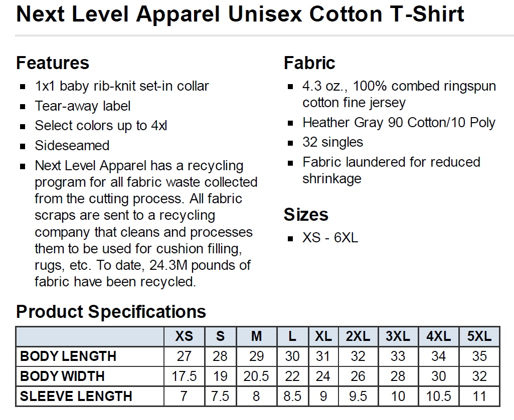 Unisex Cotton Tee