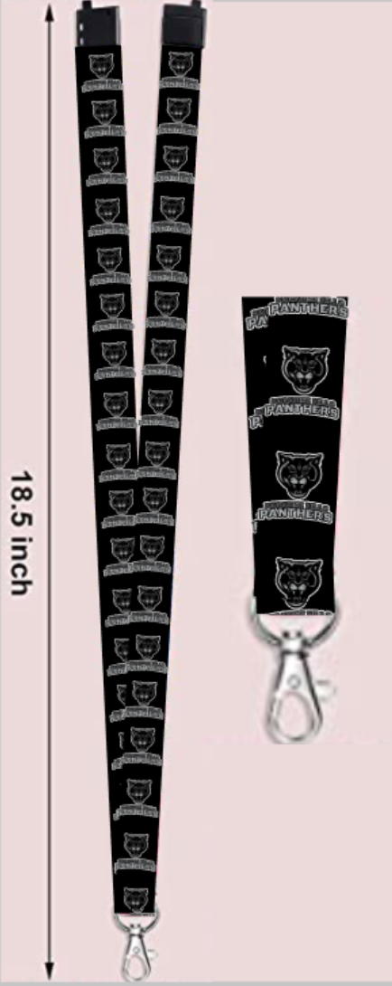PH Panthers BW Logo Lanyard
