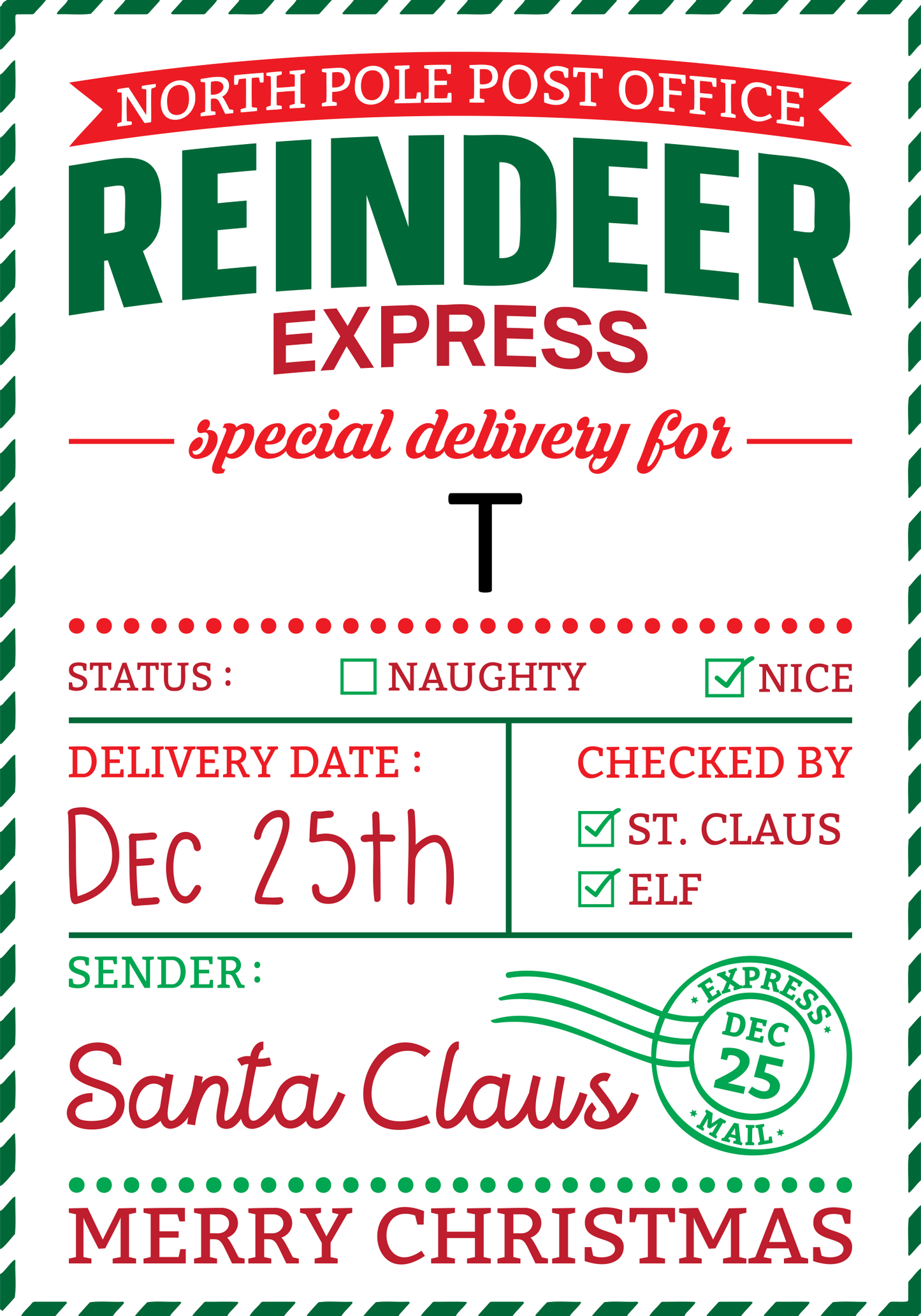 Santa Sack - Personalized