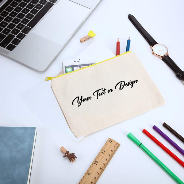 Canvas Zipper Makeup Pouch