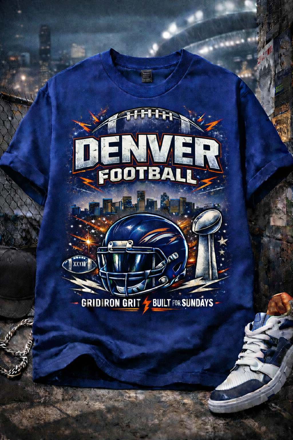 Custom City Football T-Shirt | Streetwear Game Day Tee