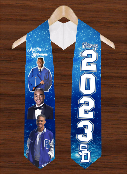 Custom 3D Sublimated Graduation Stole