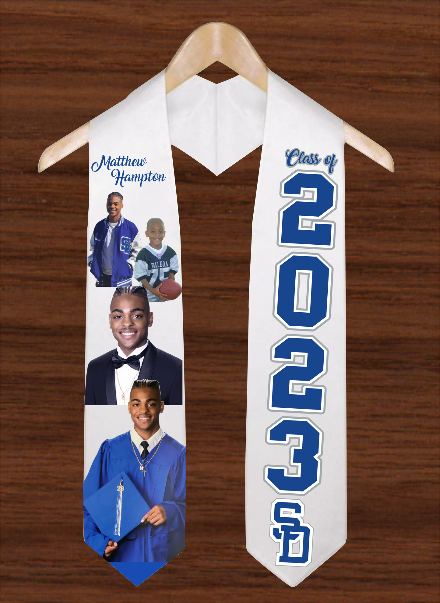 Custom 3D Sublimated Graduation Stole